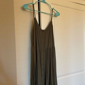 **Brand New** Urban Outfitters Olive Tiered Button Down Dress
